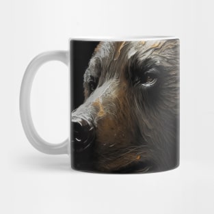 Bear Grizzly Portrait Animal Nature Wildlife Dark Painting Wild Spirit Mug